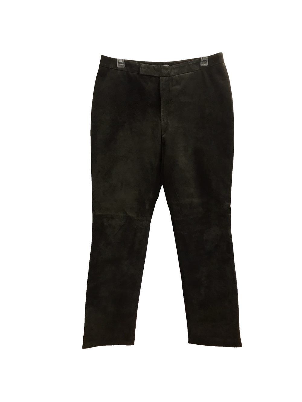 Vintage For Joseph Green Suede Leather Pants Mid Rise Straight Leg Womens 31